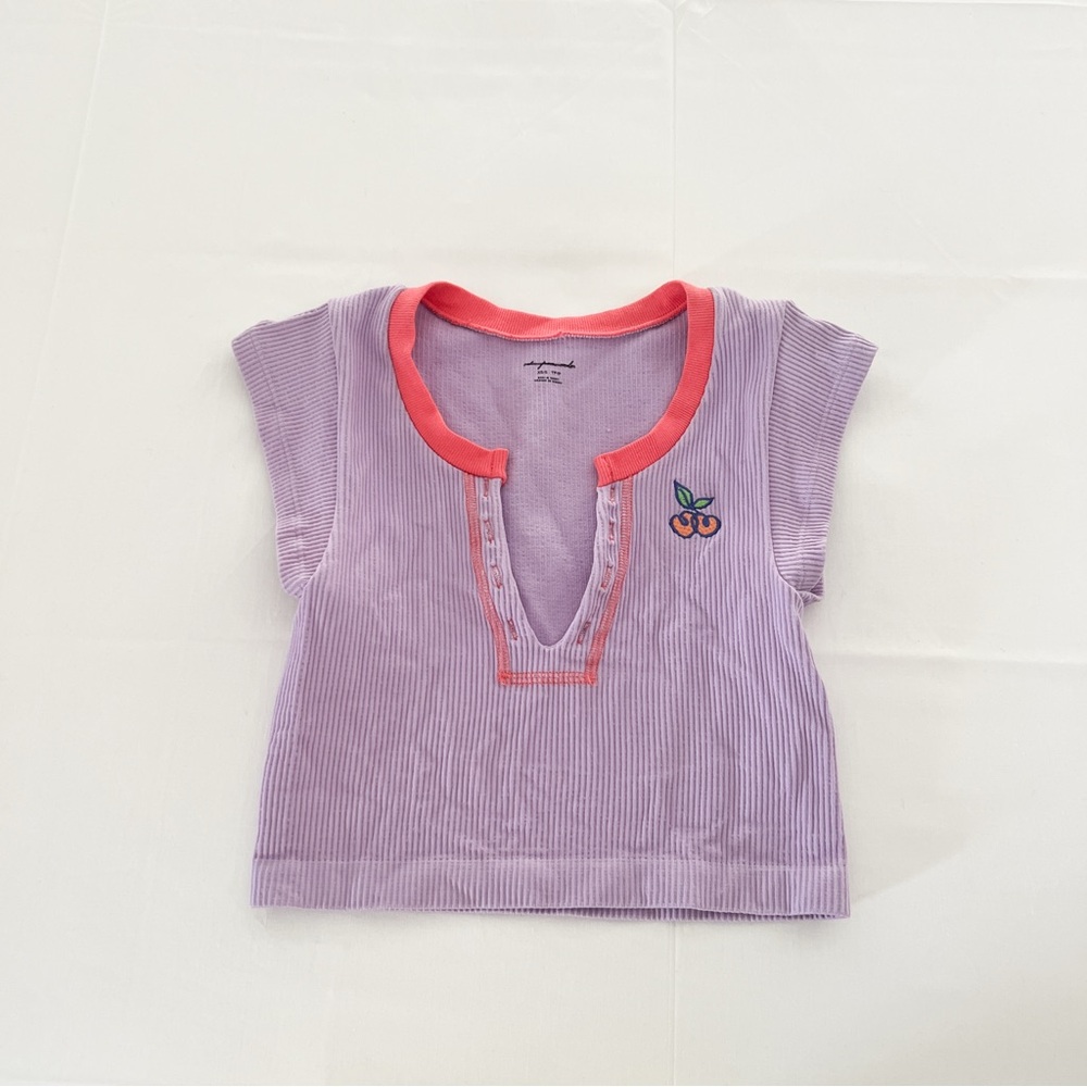 Urban Outfitters Purple and Pink Short Sleeve Tee